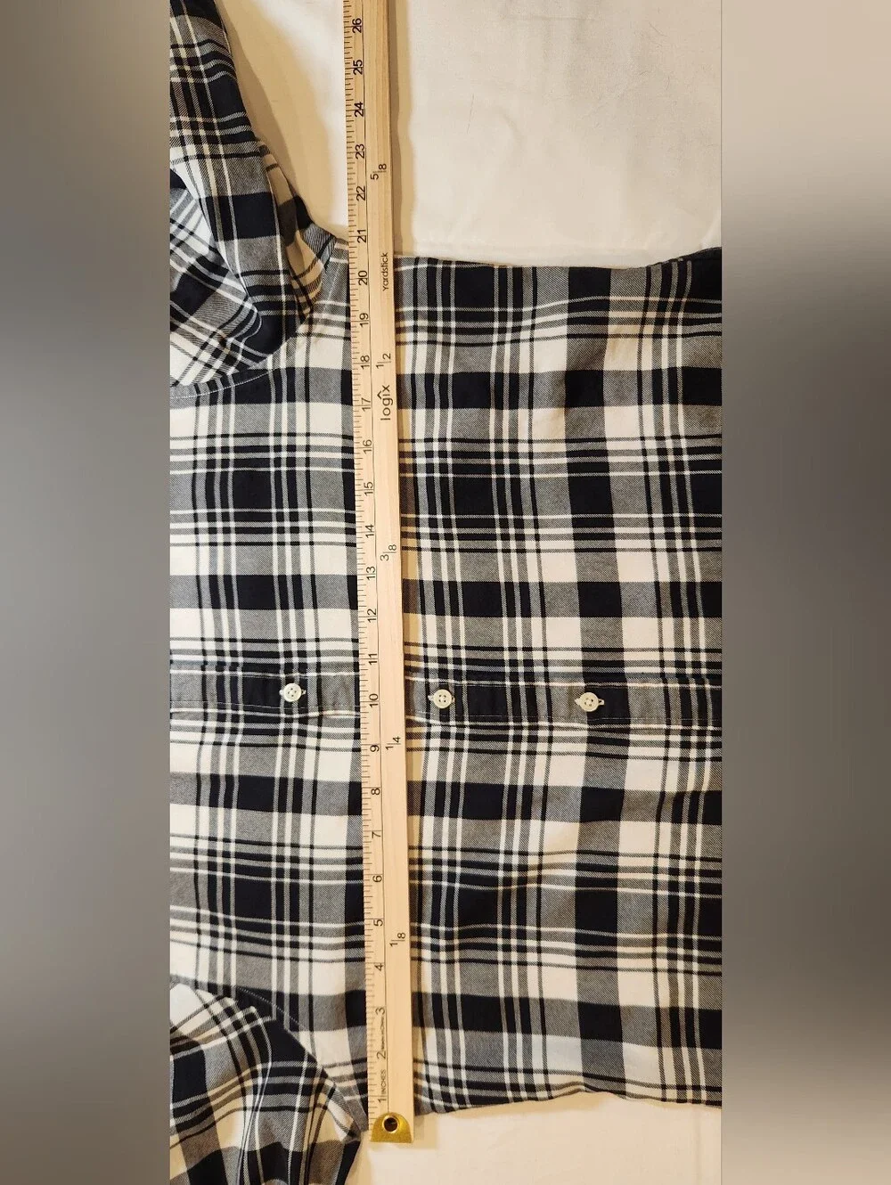 Polo Ralph Lauren Men's Custom Fit Plaid Button Shirt - Size L Black White Plaid